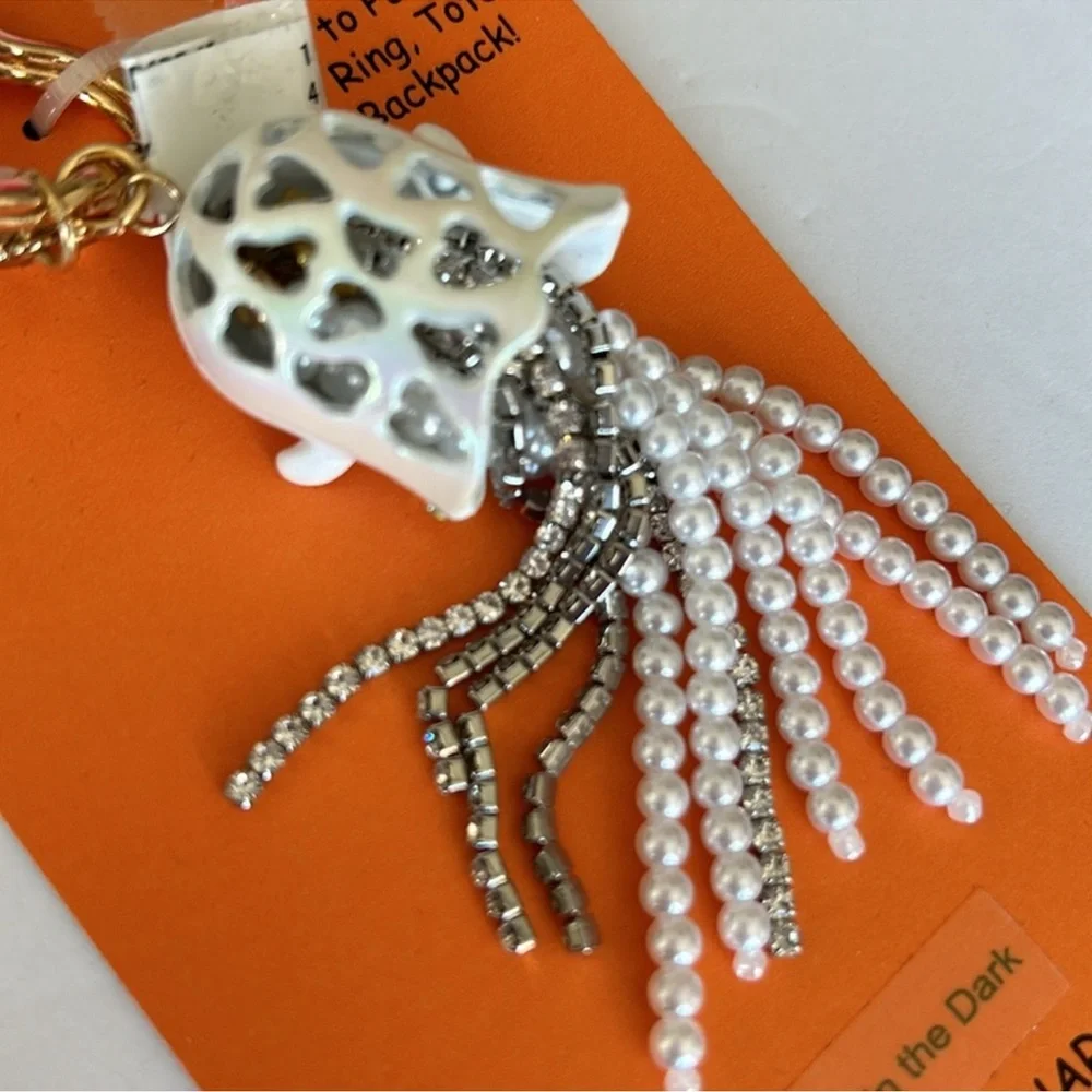 Betsey Johnson cute Halloween Ghost handbag charm key holder
